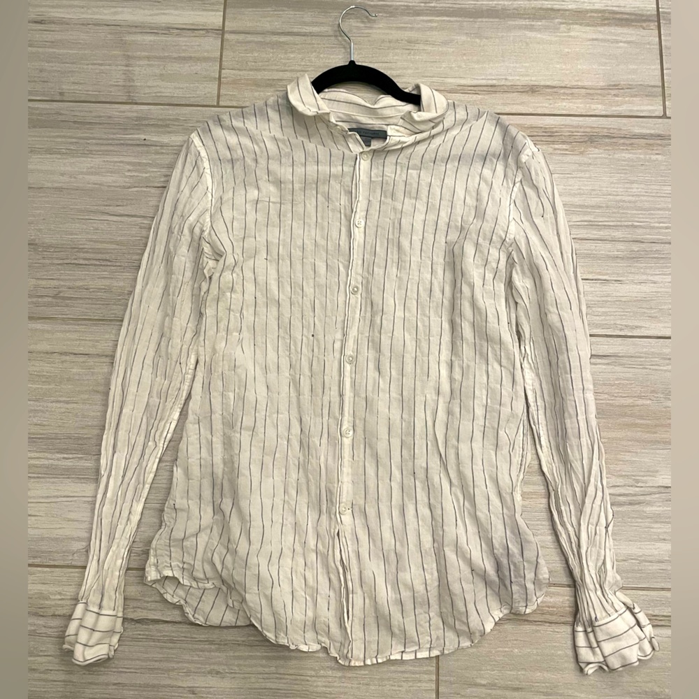 John Varvatos Pinstripe Button Shirt M